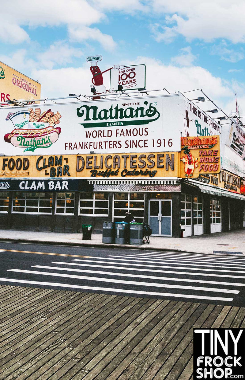 A-330 12" Fashion Doll Photography Backdrop - Wide - Nathan's Famous