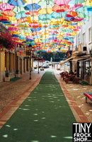 A-355 12" Fashion Doll Photography Backdrop - Standard - Portugal Umbrella Festival