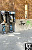 A-398 12" Fashion Doll Photography Backdrop - Standard - Pay Phones