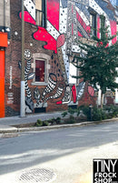 A-399 12" Fashion Doll Photography Backdrop - Wide - Colorful Wall