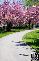 A-411 W 12" Fashion Doll Photography Backdrop - Standard - Cherry Blossom Trees