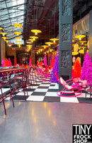 A-413 (W) 12" Fashion Doll Photography Backdrop - Standard - Neon Christmas Bar