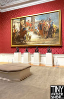 A-133 12" Fashion Doll Photography Backdrop - Wide - Old Art Gallery