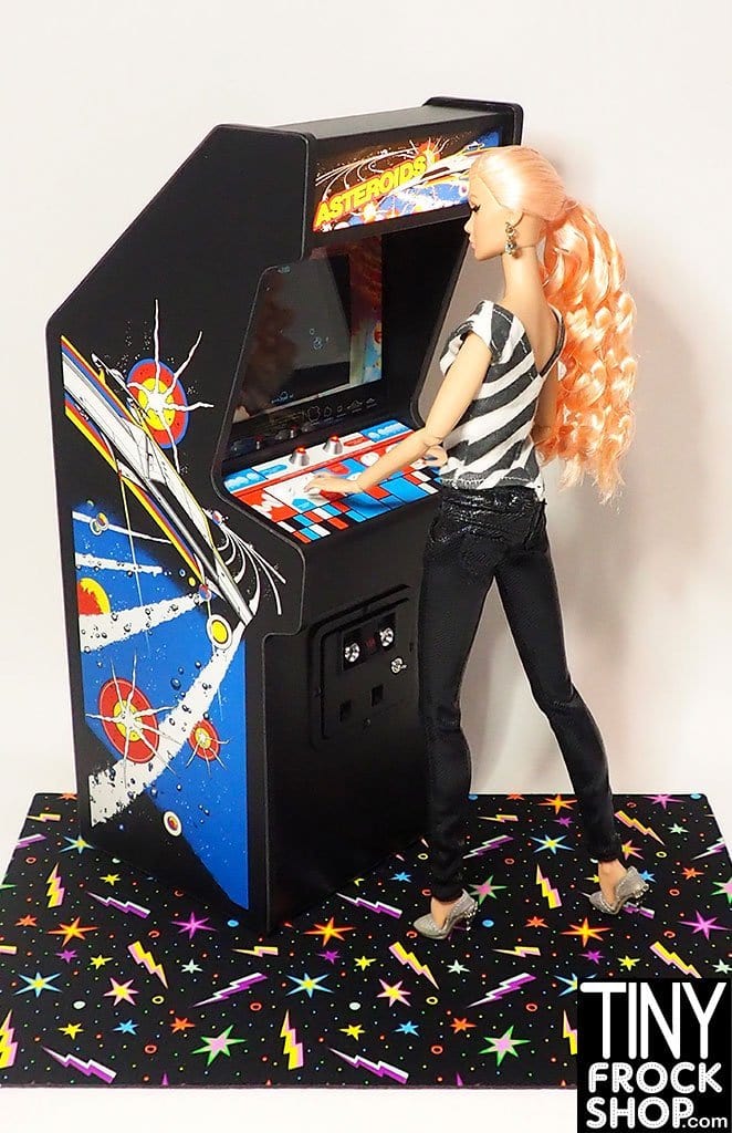 12" Fashion Doll Atari Asteroids 1:6 Scale Light Up Playable Arcade Game