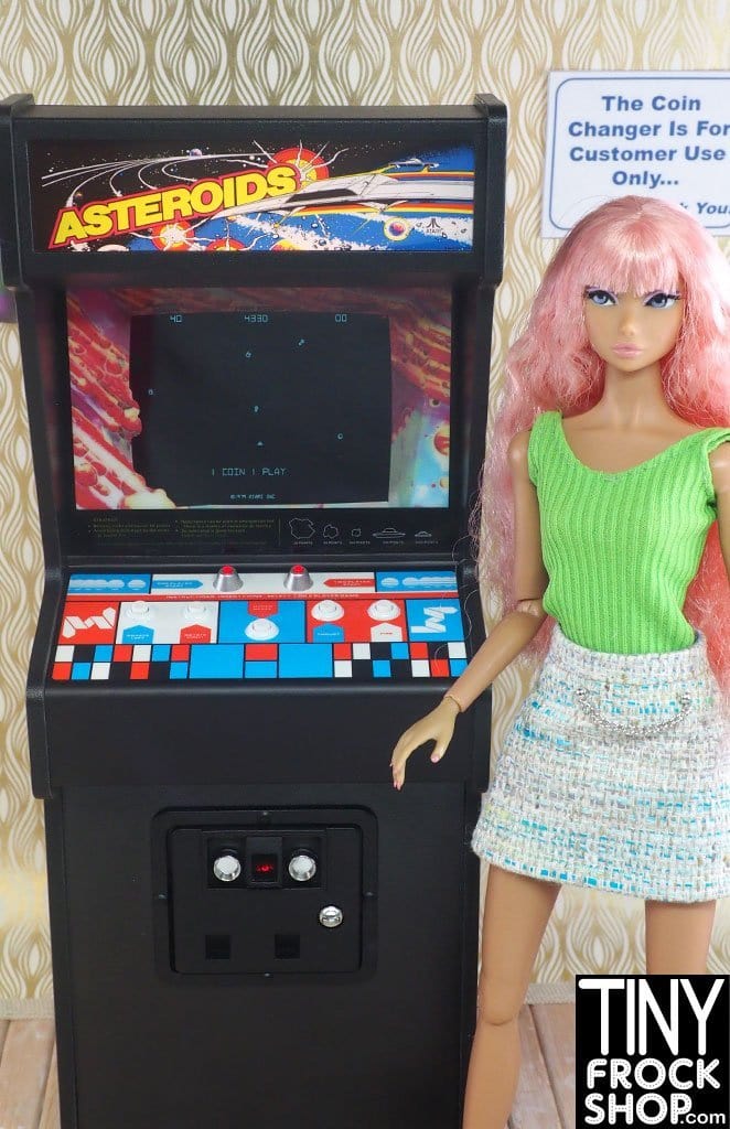 12" Fashion Doll Atari Asteroids 1:6 Scale Light Up Playable Arcade Game