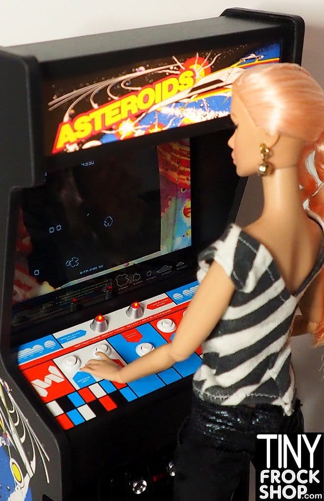 12" Fashion Doll Atari Asteroids 1:6 Scale Light Up Playable Arcade Game