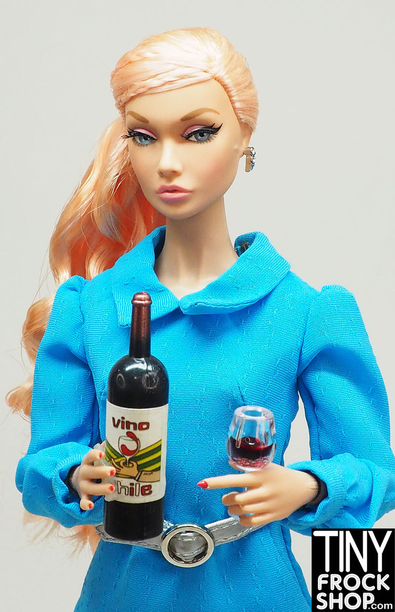 12" Fashion Doll Red Wine Bottles