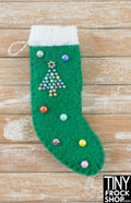 12" Fashion Doll Green Christmas Stockings By Ash Decker - 6 Styles
