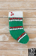 12" Fashion Doll Green Christmas Stockings By Ash Decker - 6 Styles