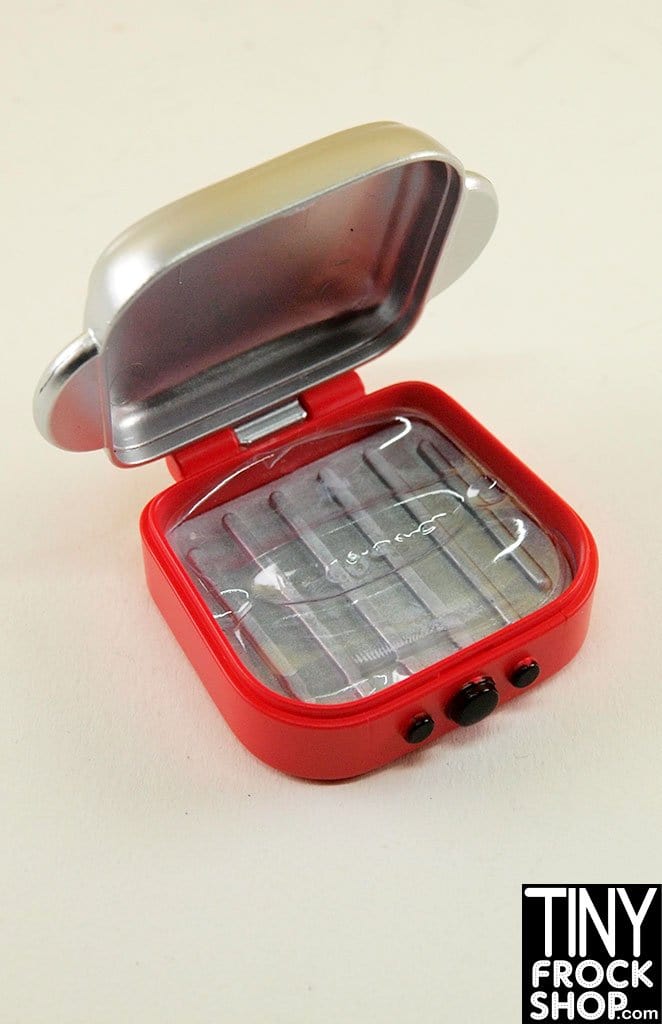 Barbie Silver And Red Indoor Grill - New - TinyFrockShop.com