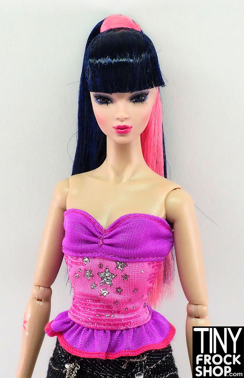 12" Fashion Doll Strapless Star Top with Peplum