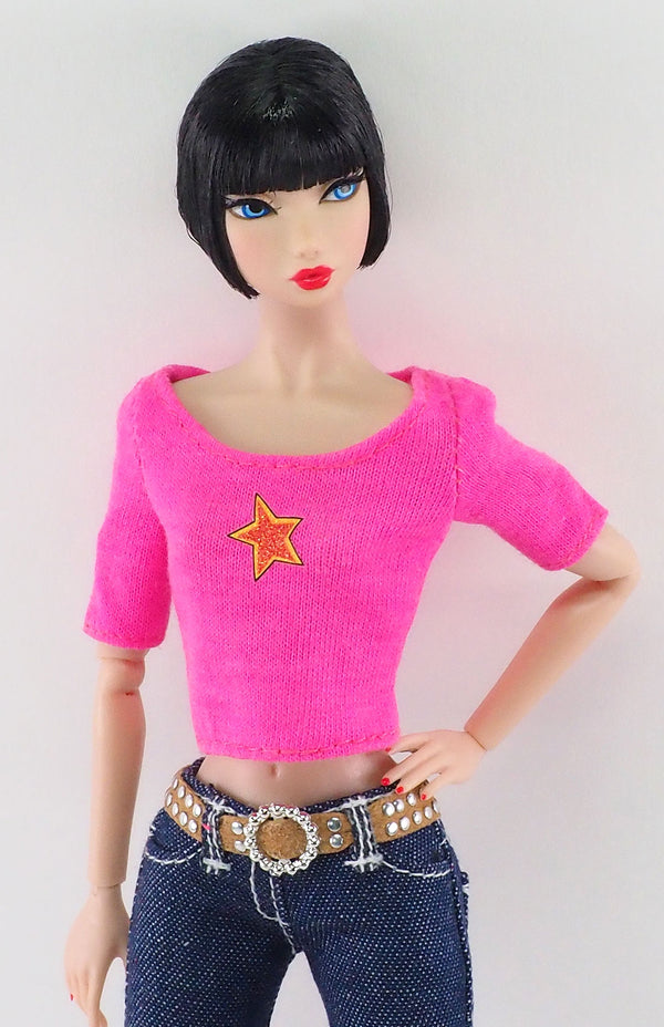 Barbie® Wide Neck Pink StarTee