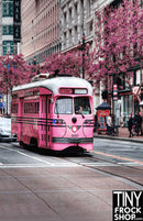 CM-4318 Photography Backdrop - Wide - Pink Trolley - TinyFrockShop.com