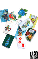 12" Fashion Doll Christmas Holiday Cards Set of 10 - 2 Styles