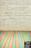 D-9638 12" Fashion Doll Photography Backdrop -Standard - Pastel Floor