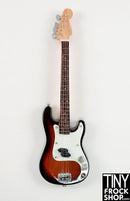 12" Fashion Doll D Brown And White Bass Guitar