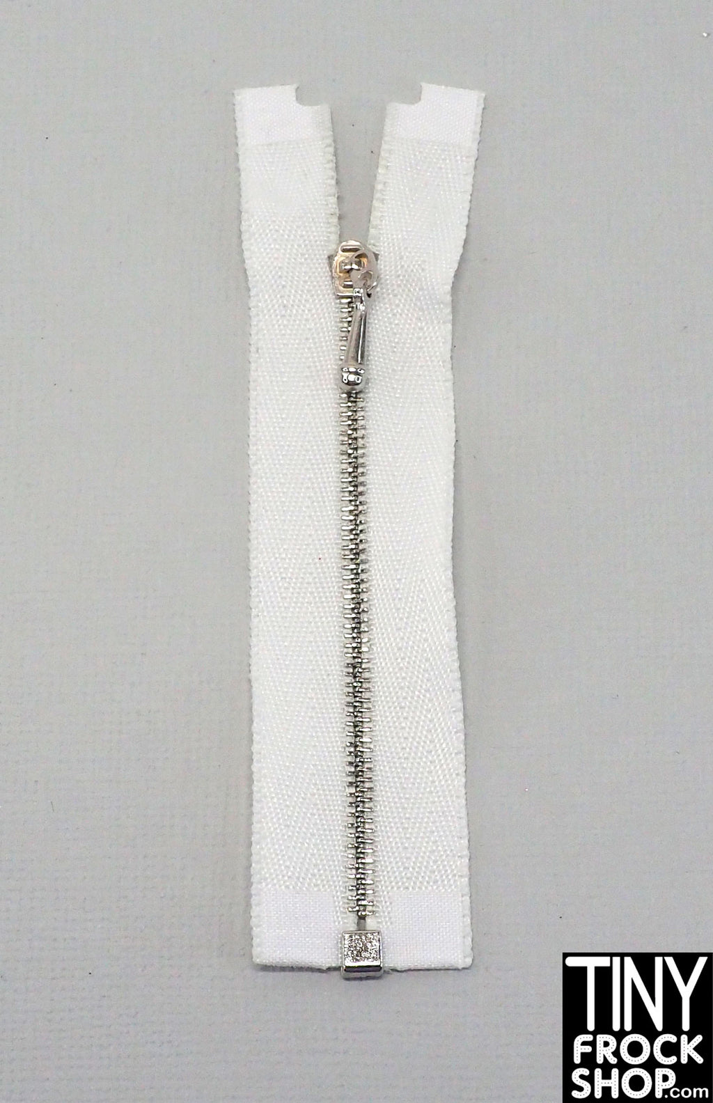 1 Piece Zipper 30 Open End Metallic Silver Sturdy Extra Long Zipper