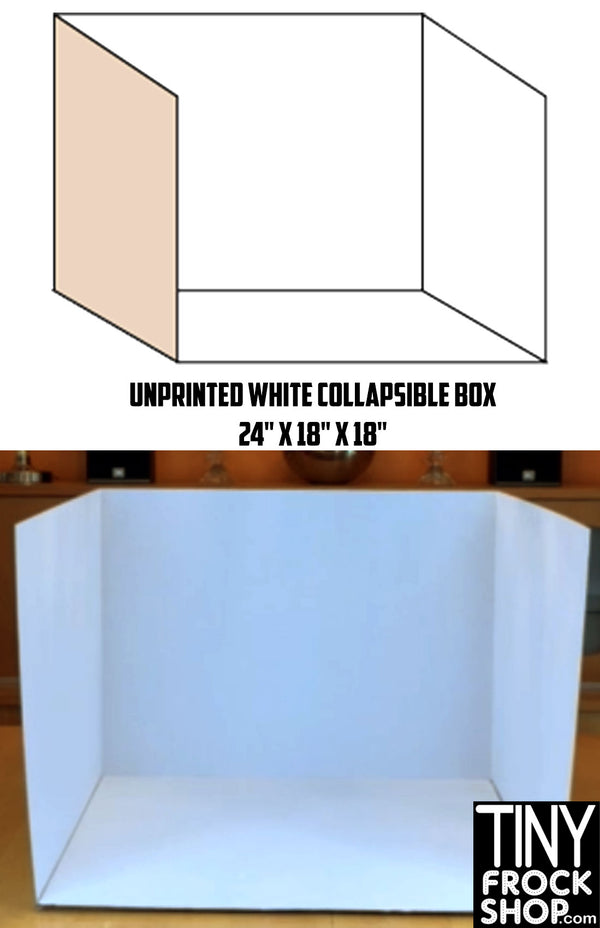 12" Fashion Doll Diorama Blank White Box - 24" x 18" x 18" by TFS