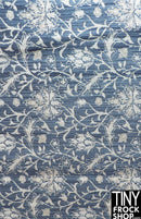 12" Fashion Doll Blue Brocade Fabric - More Styles