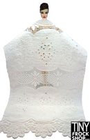 12" Fashion Doll F0073 White Eyelet Panel Fabric