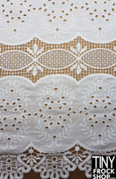 12" Fashion Doll F0073 White Eyelet Panel Fabric