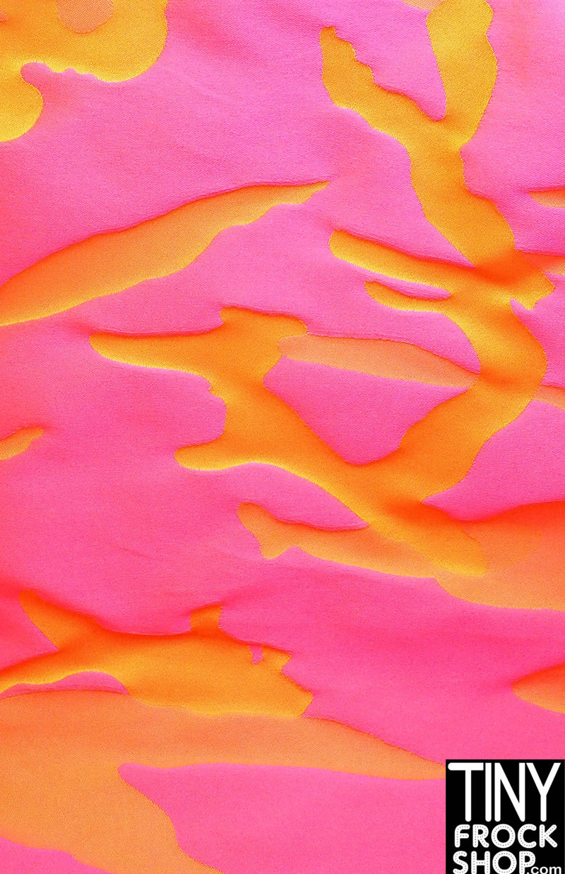 12" Fashion Doll F0120 Neon Relief Abstract Fabric
