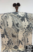12" Fashion Doll Paisley Brocade Fabric - More Styles