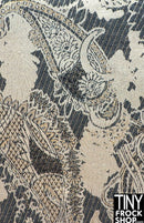 12" Fashion Doll Paisley Brocade Fabric - More Styles