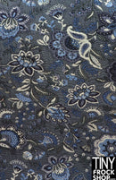 12" Fashion Doll Blue Brocade Fabric - More Styles