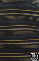 12" Fashion Doll F0273 Brown Multi Striped Fabric