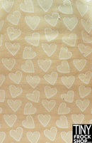 12" Fashion Doll F0276 Beige Heart Fabric