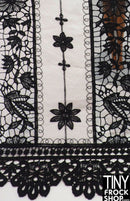 12" Fashion Doll F0327 Beautiful White with Black Lace Fabric