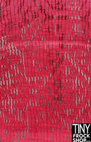 12" Fashion Doll F0332 Raspberry Geo Sheer Fabric
