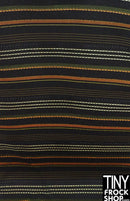 12" Fashion Doll F0337 Multi Colored Dark Striped Fabric