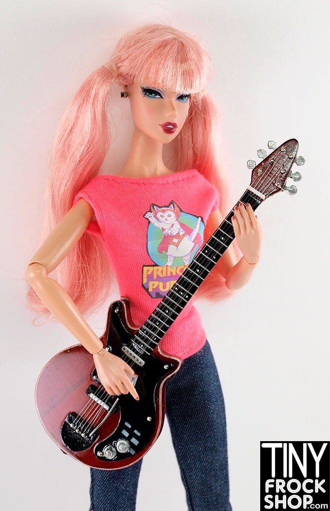 12" Fashion Doll FF Deep Wood Guitar