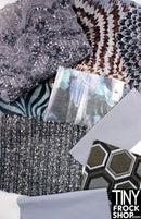 12" Fashion Doll Fabric Pack Assortment - Grays and Silver