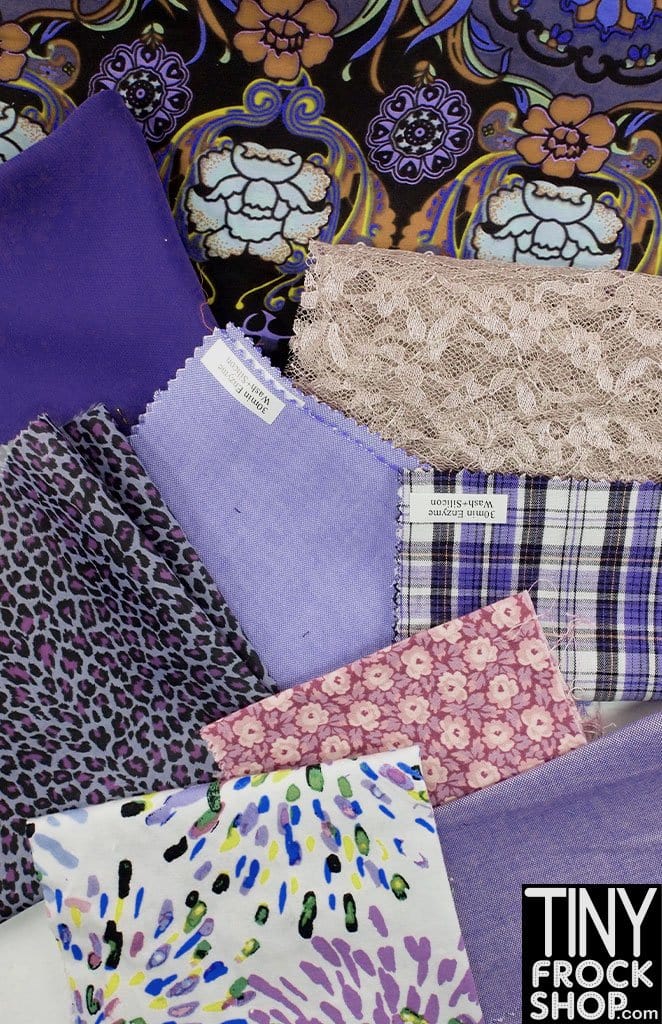 12" Fashion Doll Fabric Pack Assortment - Purples