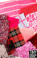 12" Fashion Doll Fabric Pack Assortment - Reds and Pinks