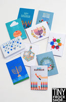12" Fashion Doll Hanukkah Holiday Cards Set of 10 - 2 Styles