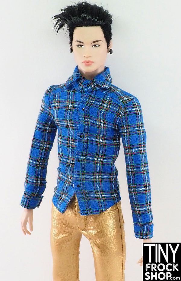 Integrity 2018 Miss Behave Style Lab Amplified Male Blue Plaid Shirt