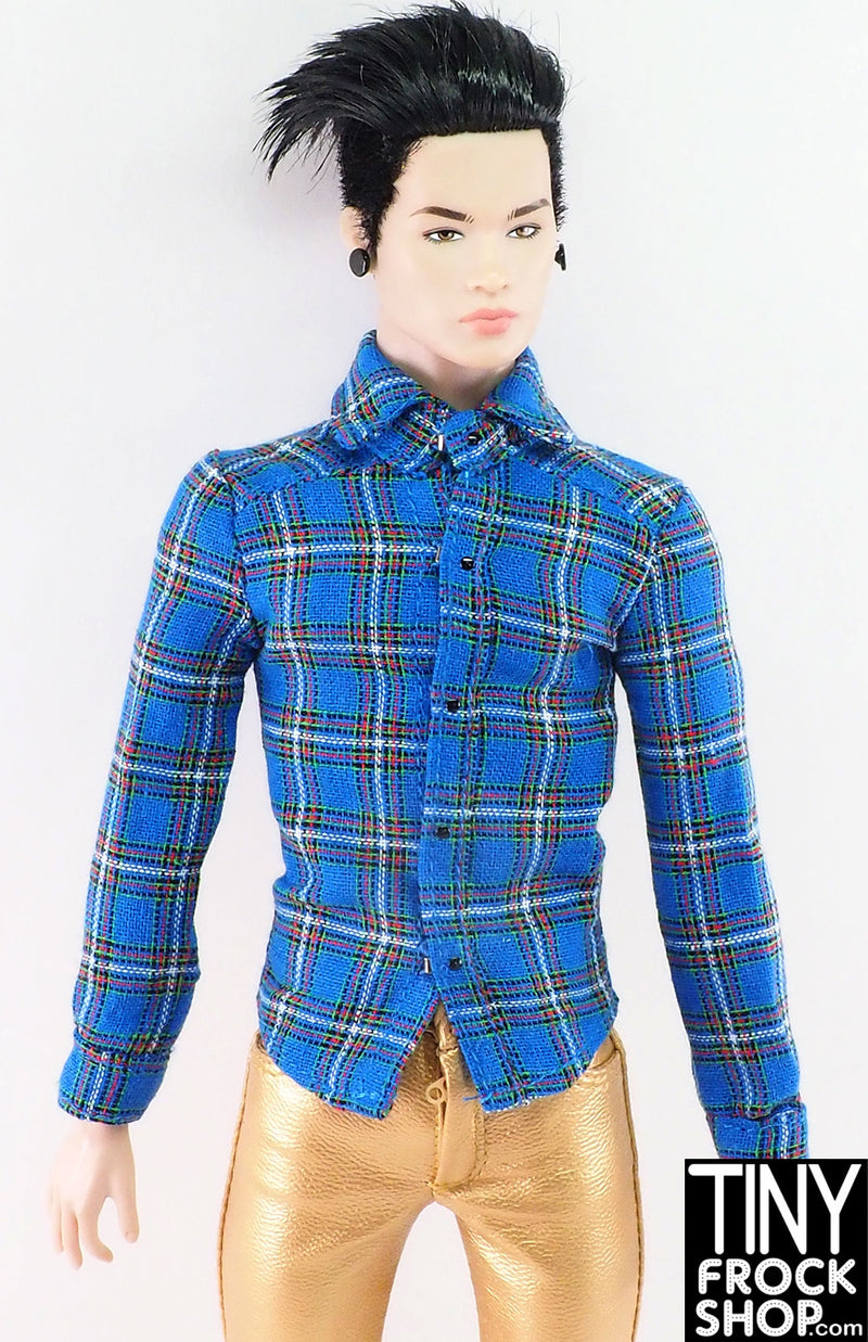 Integrity 2018 Miss Behave Style Lab Amplified Male Blue Plaid Shirt