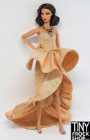 Integrity A Dolls Life Vanessa Gold Metallic Woven Flounce Dress