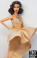 Integrity A Dolls Life Vanessa Gold Metallic Woven Flounce Dress