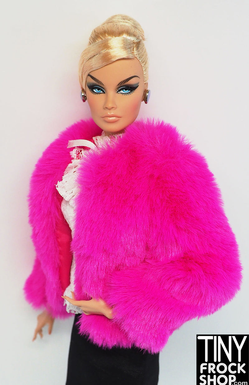 Integrity A Dolls Life Vanessa Hot Pink Faux Fur Jacket