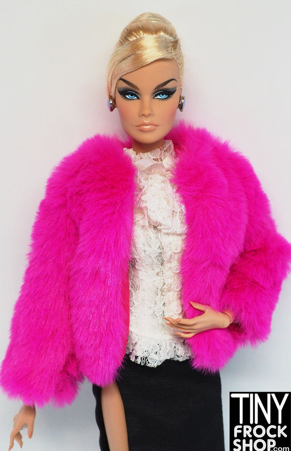 Integrity A Dolls Life Vanessa Hot Pink Faux Fur Jacket