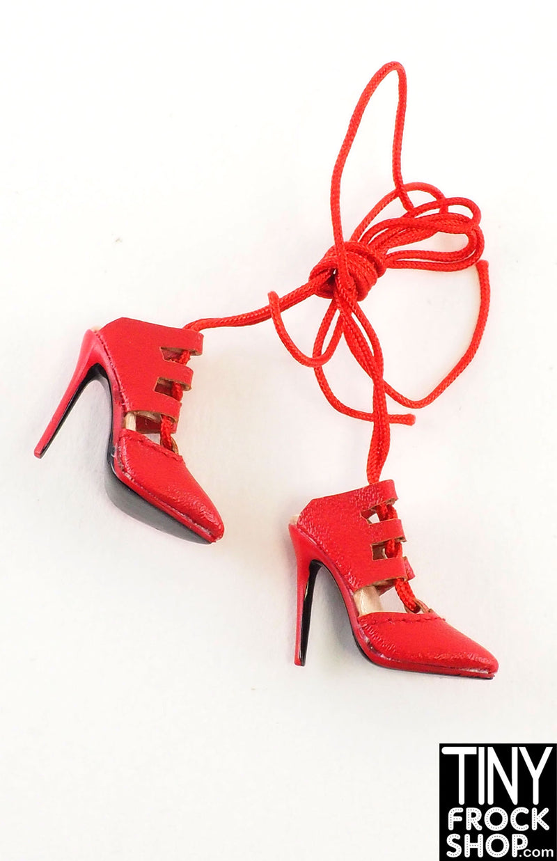Integrity Fast Fashion FR Red Strap Heels with Ties