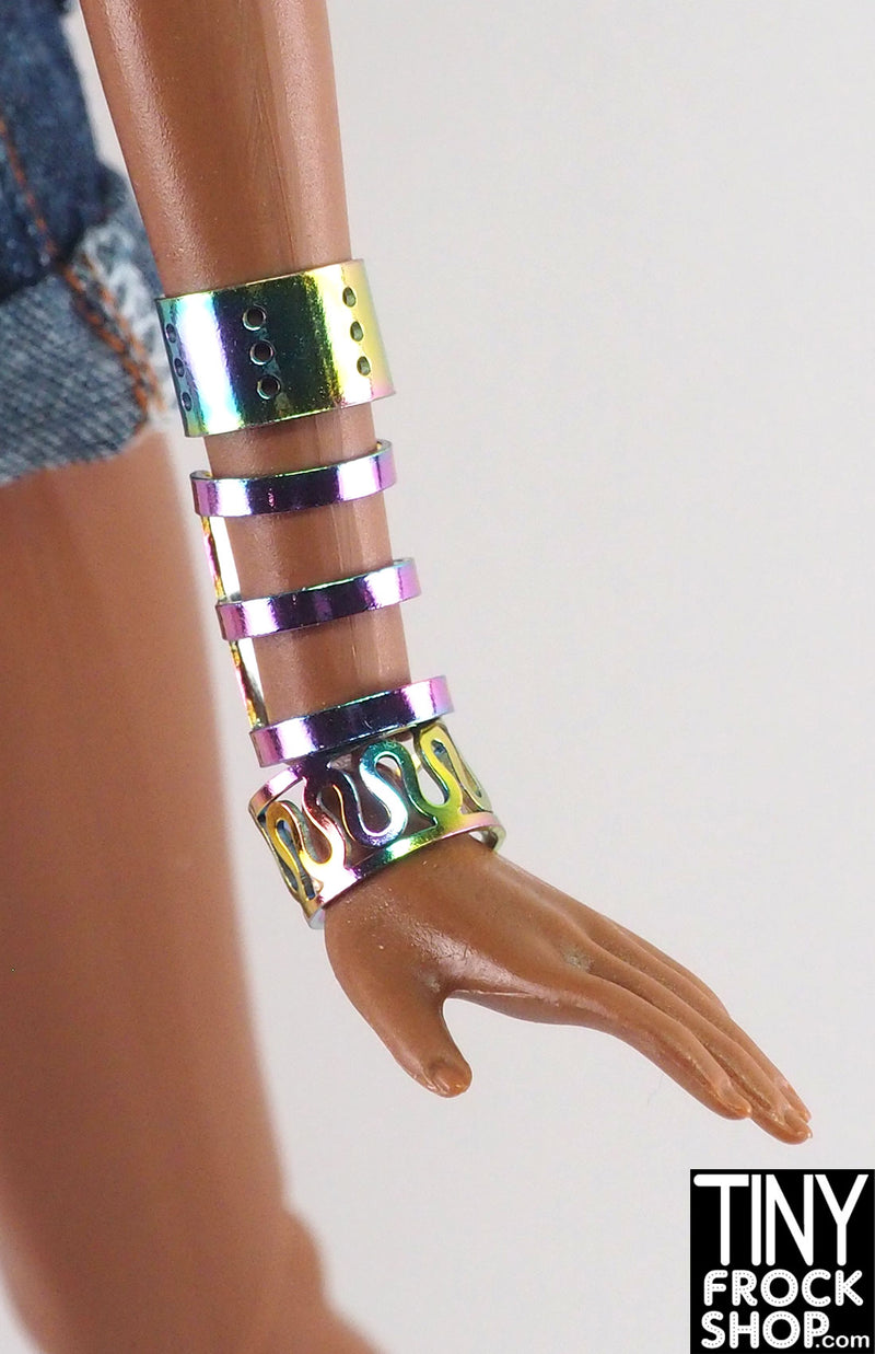 12" Fashion Doll Iridescent Decorative Cuff Bracelets