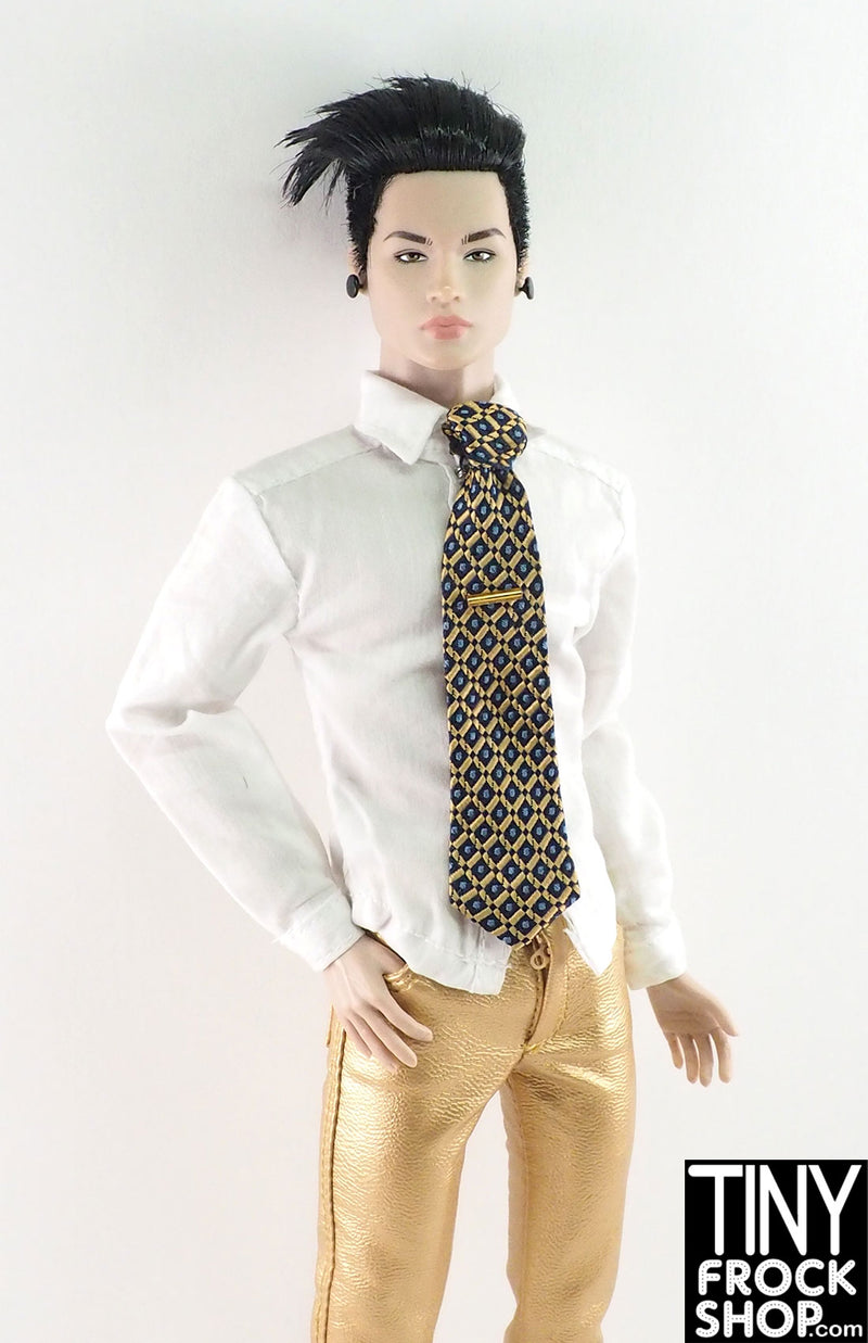 12" Male Fashion Doll Silk Vintage Ties by Pam Maness
