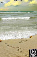 LV-428 12" Fashion Doll Photography Backdrop - Wide - Electrified Beach