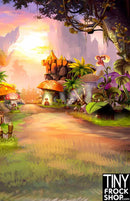 LV-692 12" Fashion Doll Photography Backdrop - Standard - Coloring Book Fairy Scene